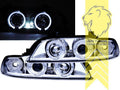 LT Pair CCFL LED DRL Halo Headlights BMW E39 Limousine Touring chrome 95-00 LHD