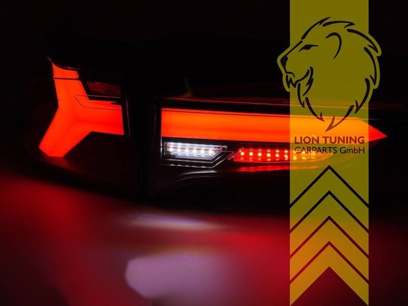 LT Pair LED REAR LIGHTS Tail Lamps Lightbar DRL Toyota RAV4 A5 H5 18+ black LHD