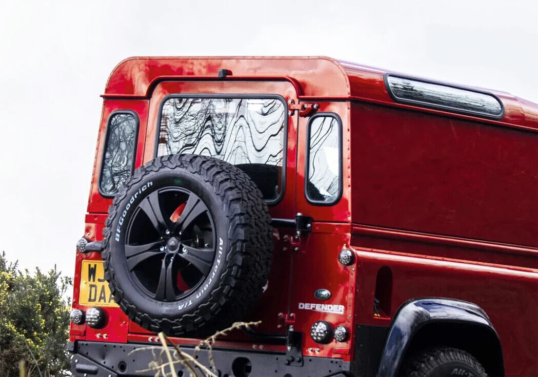 95mm NAS Rear LED Lamp Rear Lights Smoked Lens Kit Black Land Rover Defender LD