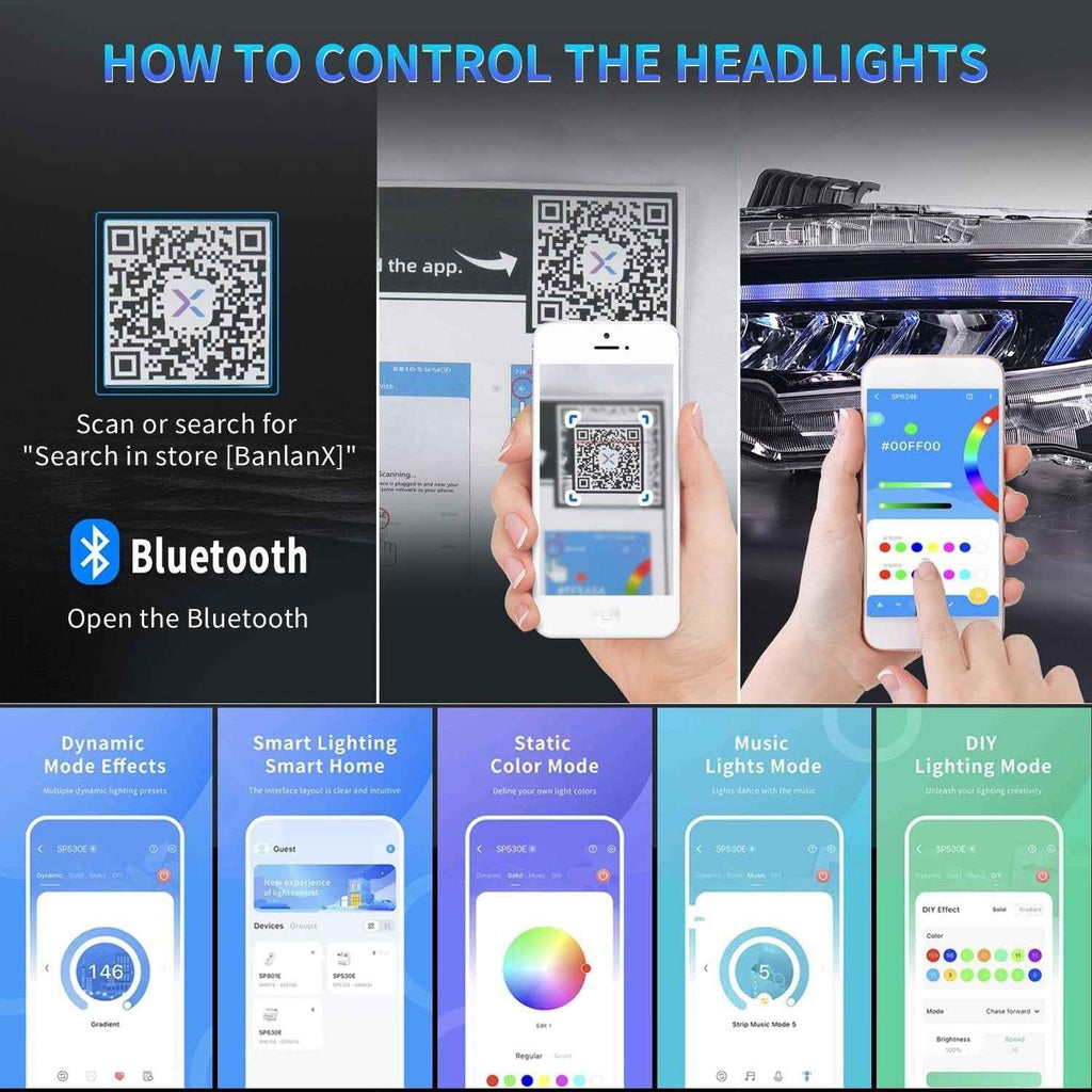 AC Pair RGB LED DRL Rear lights Tail Honda Civic 10 Seden Hatchback R 16-21