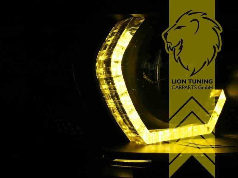 LTG Pair LED DRL Headlights BMW F30 Sedan F31 Touring Hexagon Yellow F35 11+ LHD