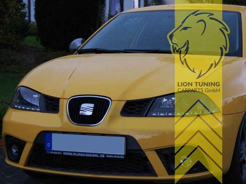 LTG Pair LED DRL Lightbar Headlights Seat Ibiza 6L 6L1 6L2 FL 02-09 black LHD