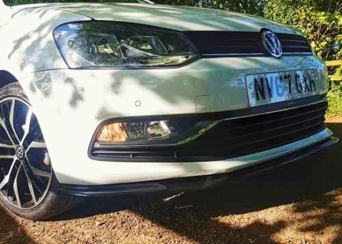 DTST UK VW Polo Front Bumper Lower Spoiler Splitter Gloss Black 2013-17