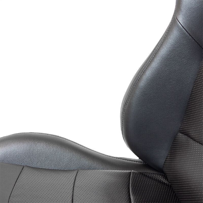 AUTOSTYLE PRO x1 Universal Bucket Seat Black Synth Leather Fibreglass Back