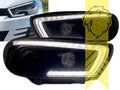 LT LED DRL Lightbar Headlights VW Scirocco 137 138 3 08-14 black Xenon D1S LHD
