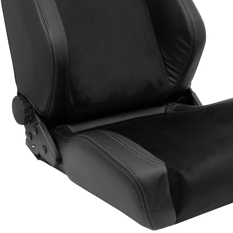 ATST x1 Universal Car Van Camper Sim Bucket Seat Black leather & alcantara