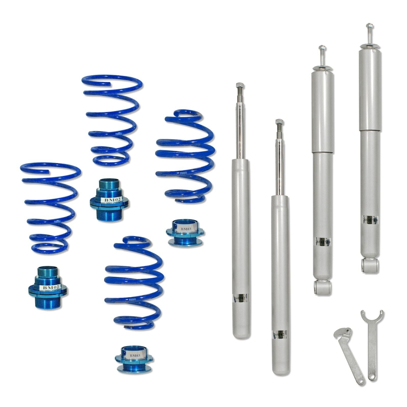 JOM 741032 Blueline Lower Coilovers 3 Series Cabriolet E30 316 316i 318i 320i 323i 325i and 324D / TD built between 05.1986 and 05.1993