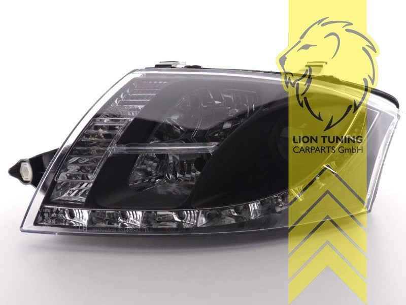 LTG Pair LED DRL Lightbar Headlights Audi TT 8N Coupe Cabrio 98-06 black LHD