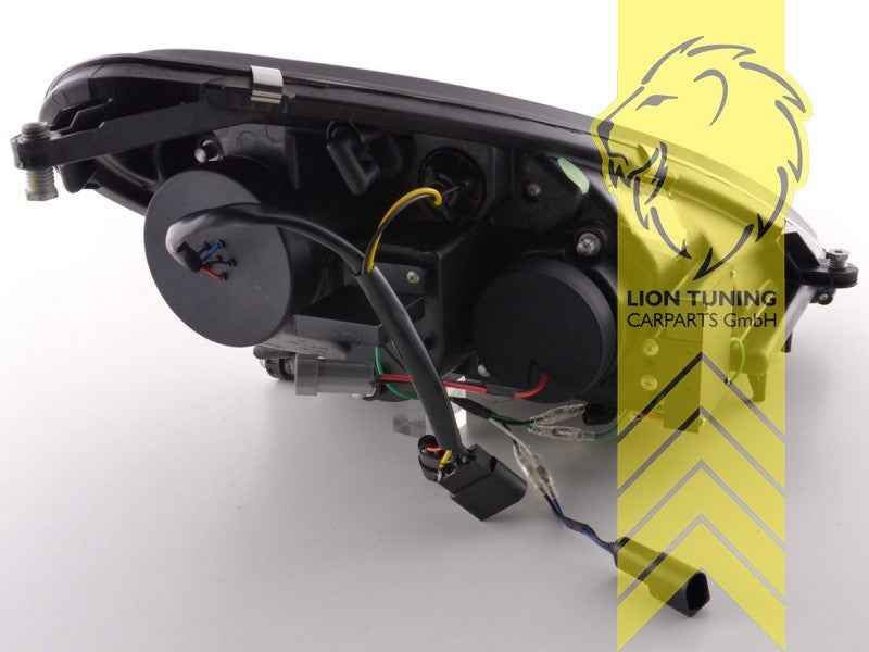 LT Pair LED DRL Halo Headlights Mercedes Benz SLK R171 04-11 Chrome LHD