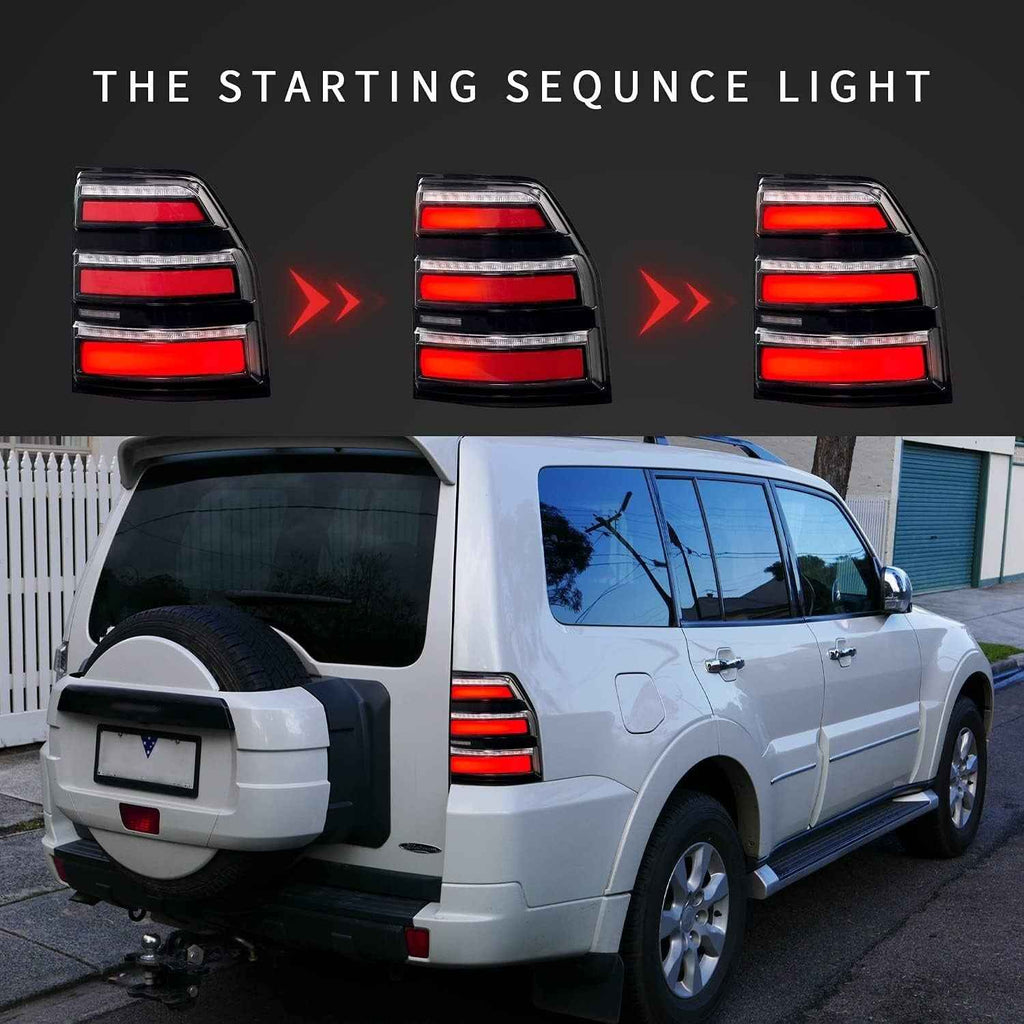 AC Pair Seq LED DRL Rear lights Tail Mitsubishi Pajero Shogun MK4 NS NW 06-21