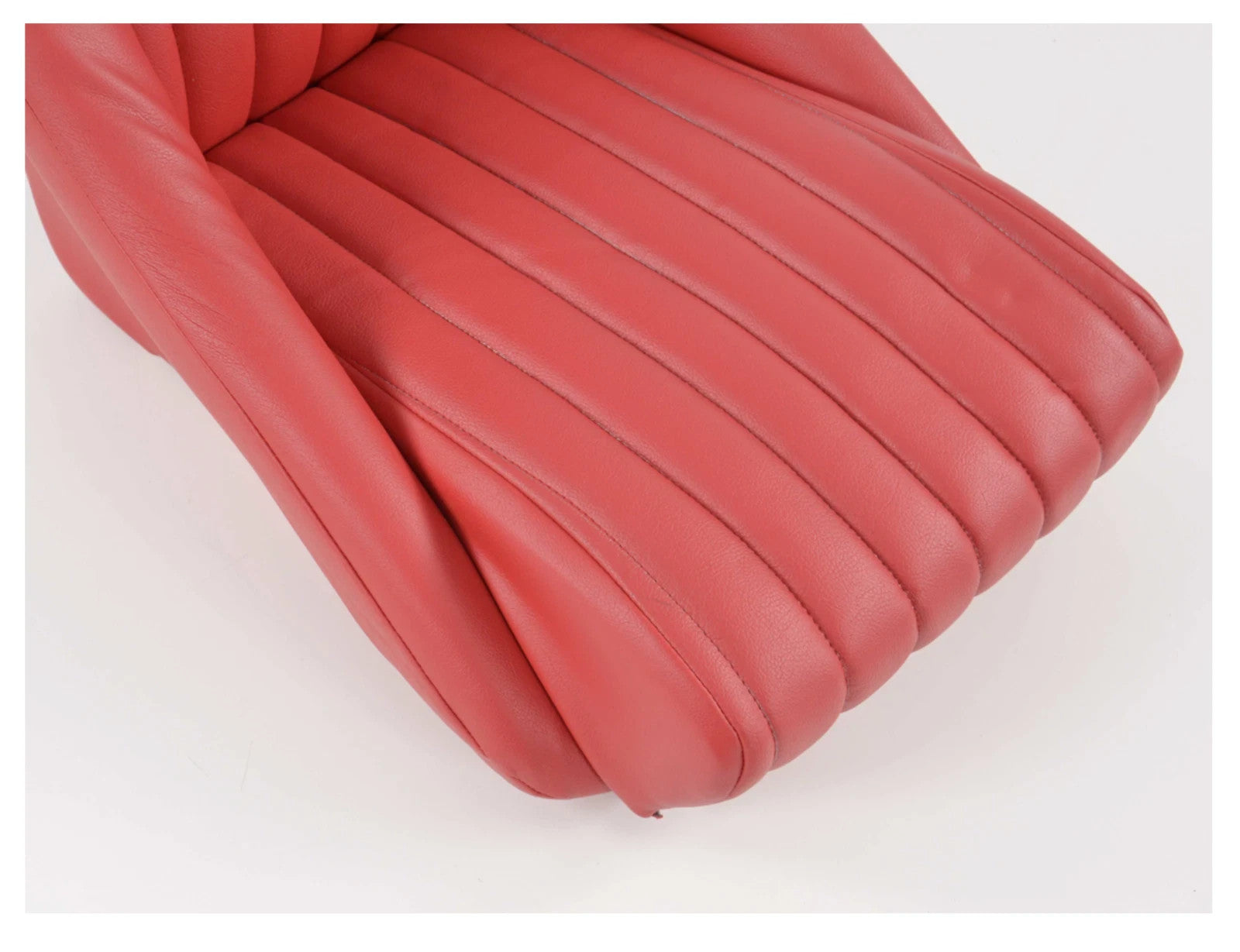 FKA Pair Red Bucket Seats Headrests Classic Car Retro Kit Vintage Fixed Back