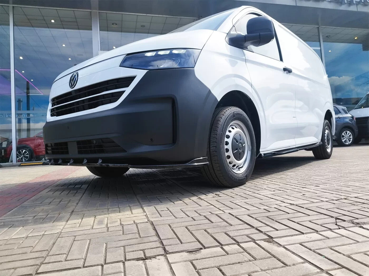 Motordrome Design Front Bumper Lower Splitter Skoda VW Transporter T7 V2 Black G