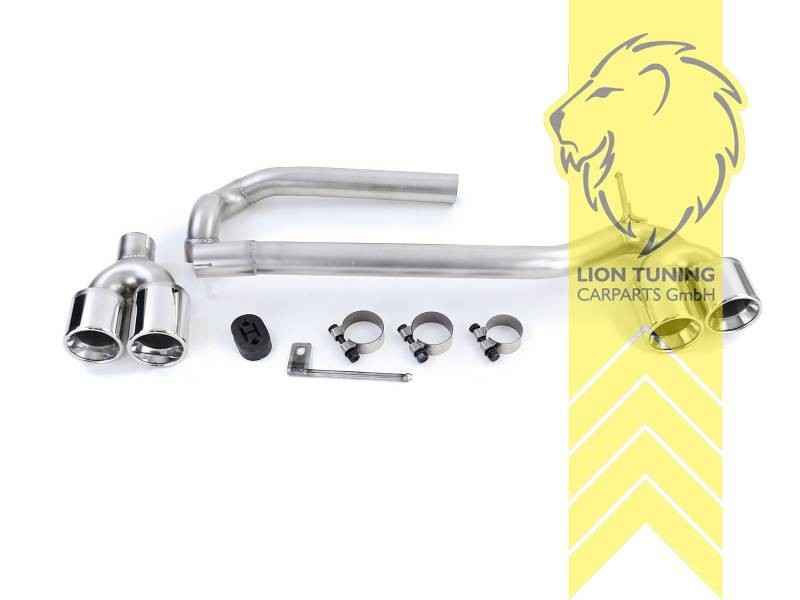 LTG Stainless steel exhaust tailpipe Quad 4 Pipe BMW F10 F11 13-17