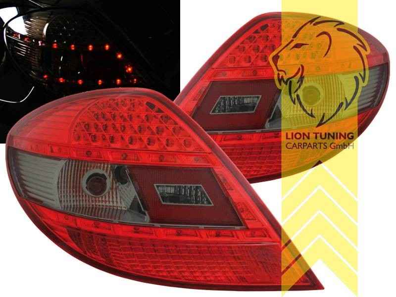 LTG LED Lightbar Rear Lights Tail Lamps Mercedes SLK R171 + FL 04-11 Red LHD