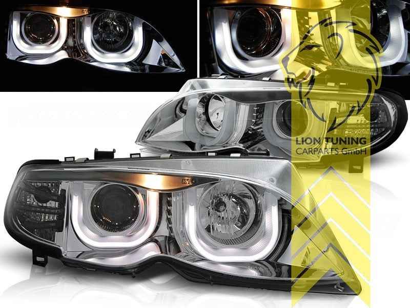 LTG Pair Aftermarket LED DRL Headlights BMW E46 Sedan Touring Facelift 01-05 LHD
