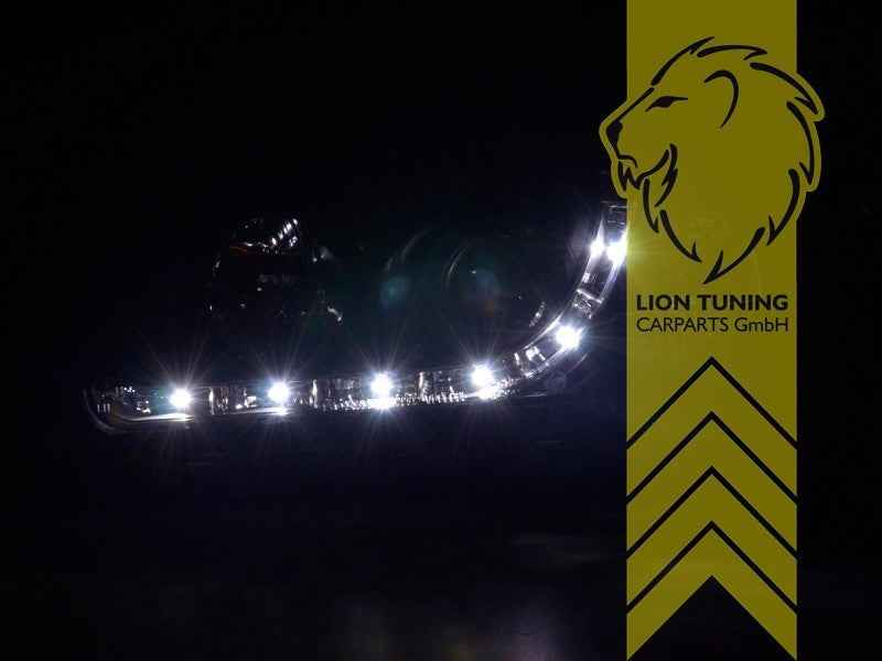 LTG Pair LED DRL Halo Lightbar Headlights VW Polo 6N 6N1 94-99 black LHD