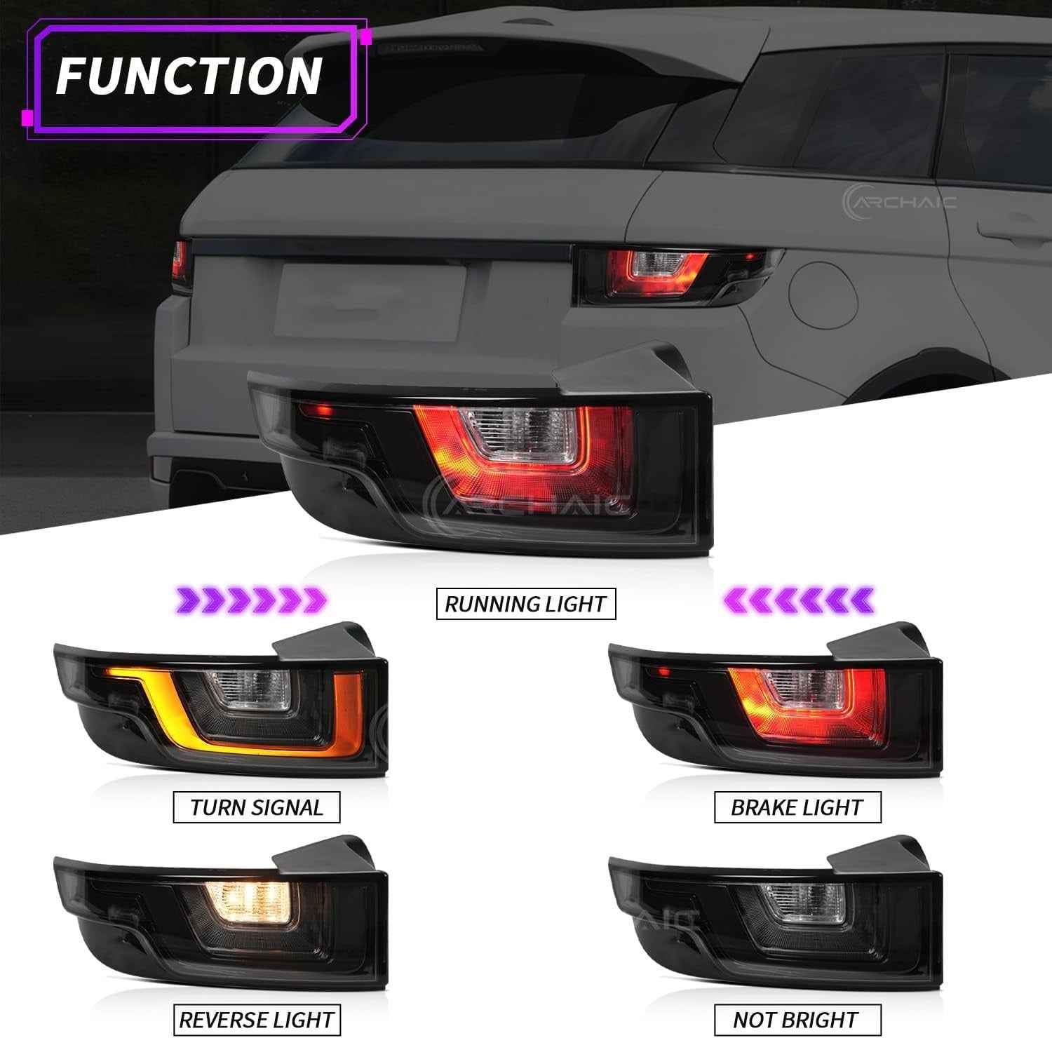 AC Pair Seq Anim LED DRL Rear lights Land Range Rover Evoque L538 11-18