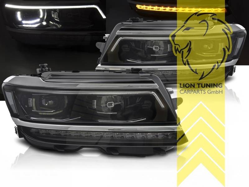 LTG Pair LED DRL Lightbar Headlights VW Tiguan 2 5AN AD1 16-20 black LHD EXPORT