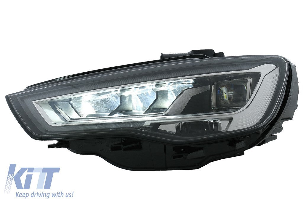 KT LUXE Pair Full LED DRL Seq Dyna Headlights Audi A3 8V Pre-Facelift 13-16 LHD