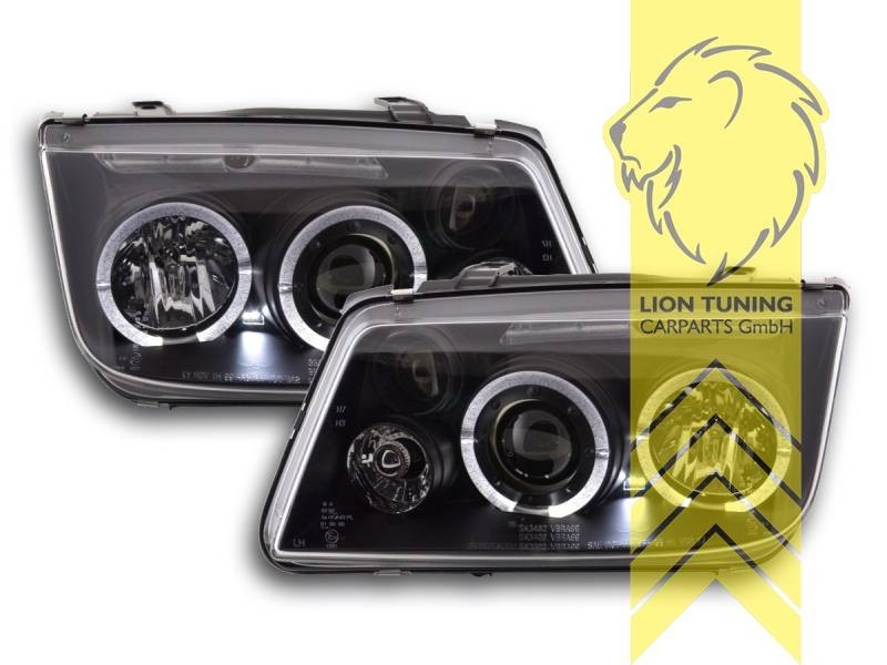 LTG Aftermarket Halo Headlights VW Bora 1J2 1J6 sedan variant black 98-05 LHD