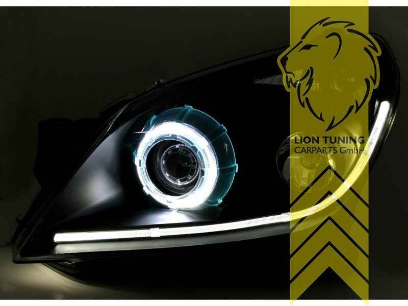 LTG Pair LED DRL Headlights Opel Astra H L48 L35 L08 L69 04-10 black LHD