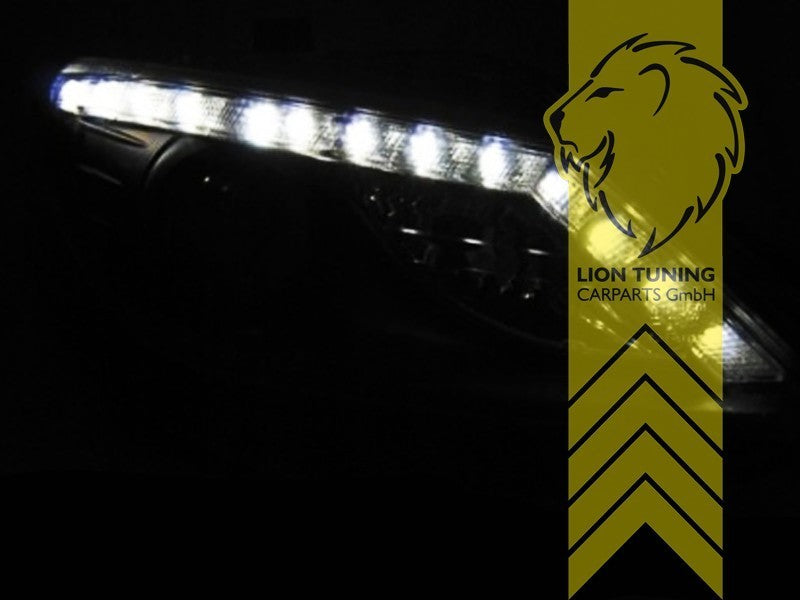 LTG Pair LED DRL Lightbar Headlights Seat Ibiza 6J IV 6J5 08-12 Black LHD