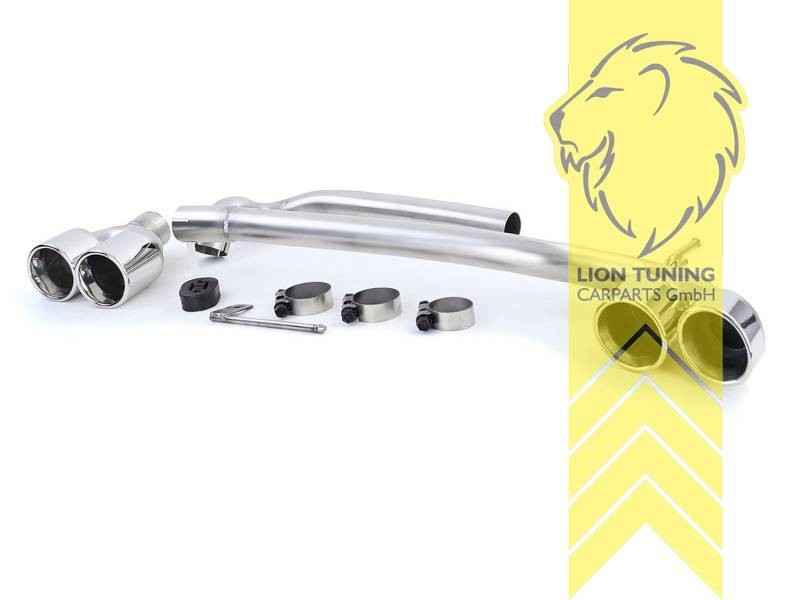 LTG Stainless steel exhaust tailpipe Quad 4 Pipe BMW F10 F11 13-17