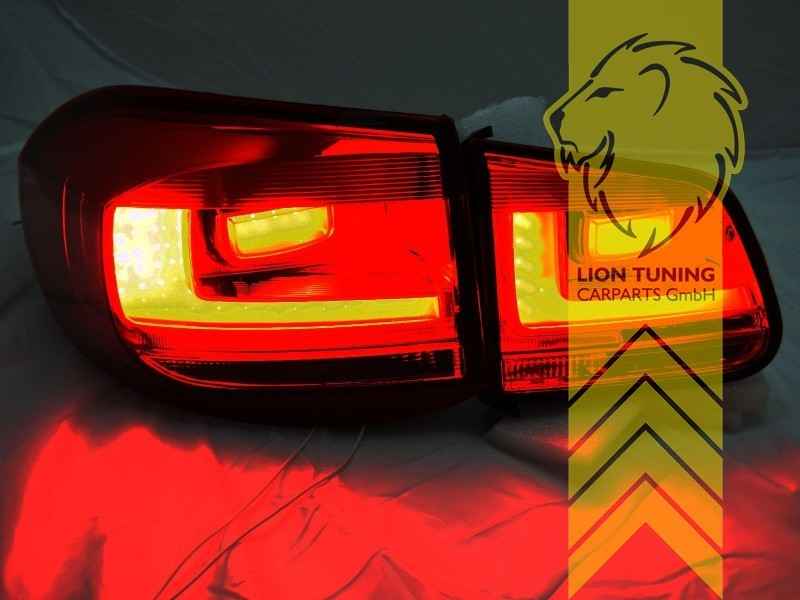 LTG Pair LED Rear Lights Tail Lamps VW Tiguan 5N 07-11 Red Black Smoke LHD