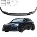 OW Front Bumper Lip Splitter AUDI A3 S-Line S3 8Y 20-24 Sedan Sportb Gloss Black