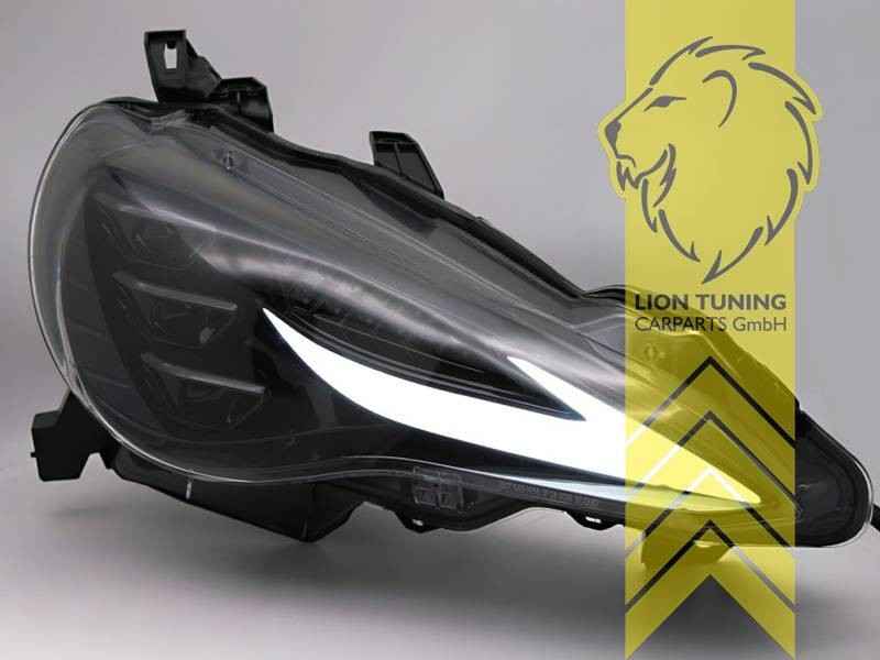 LTG Pair LED DRL Halo Lightbar Headlights Toyota GT86 ZN6 12-21 Black Export LHD