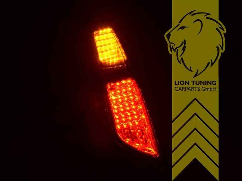 LTG Pair LED Rear Lights Tail Lamps Ford Focus 2 DA hatchb 04-08 black smoke LHD