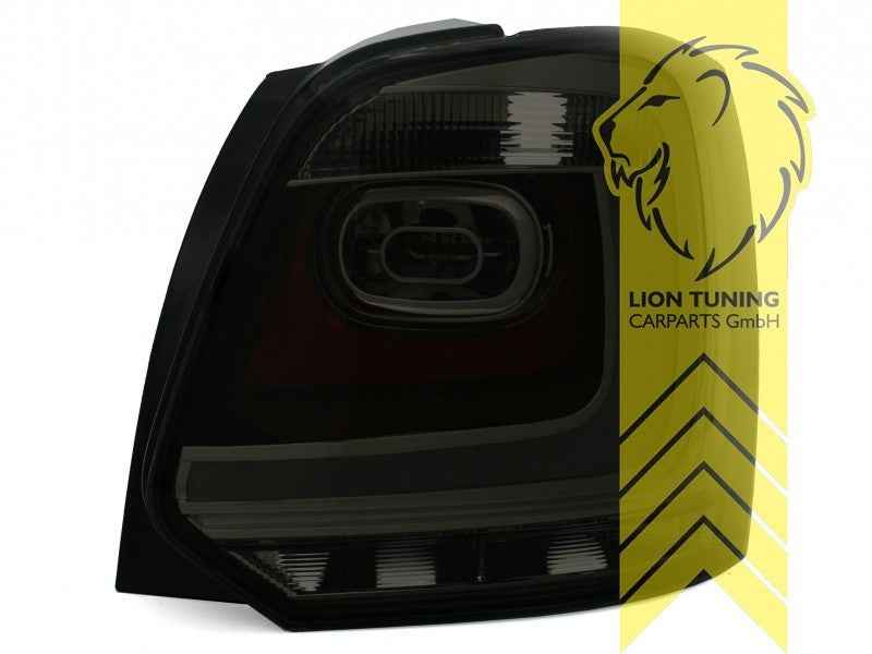 LTG Pair LED Rear Lights Tail Lamps VW Polo 6R 09-14 Black Smoke LHD