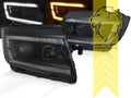LTG Pair Full LED DRL Lightbar Headlights VW Crafter 2 SY Bus Van 16+ black LHD