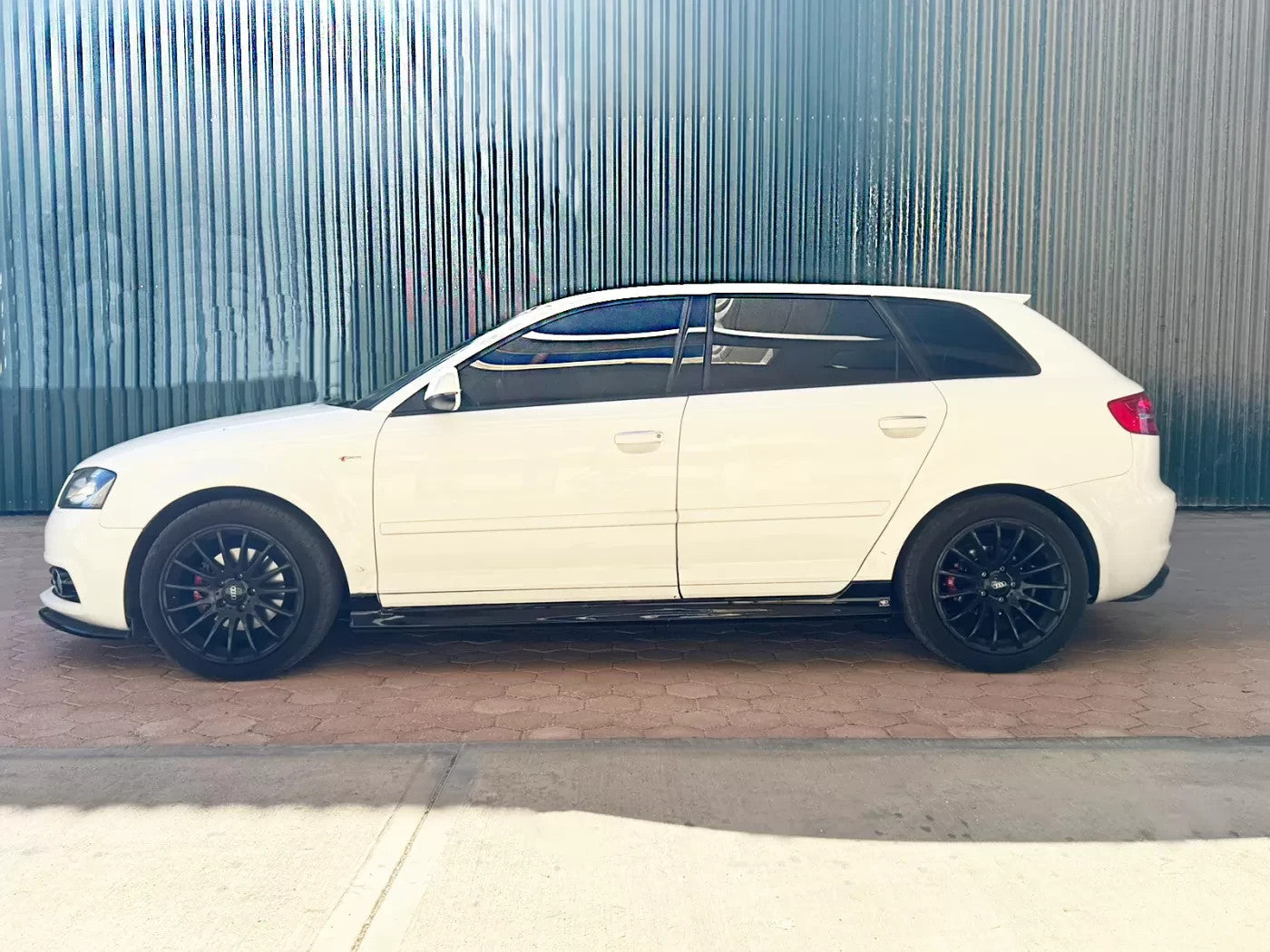 Motordrome Side Skirts Extensions Styling Audi A3 8P Sportback 05-12 Gloss Black