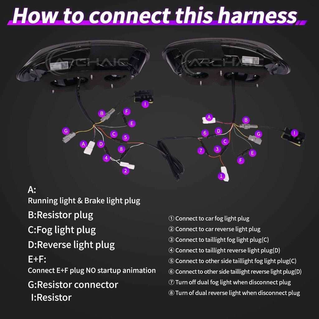 AC Pair LED DRL Rear lights Tail Lamps 09-15 Mazda MX-5 MK3 NC2 NC3 Miata LHD