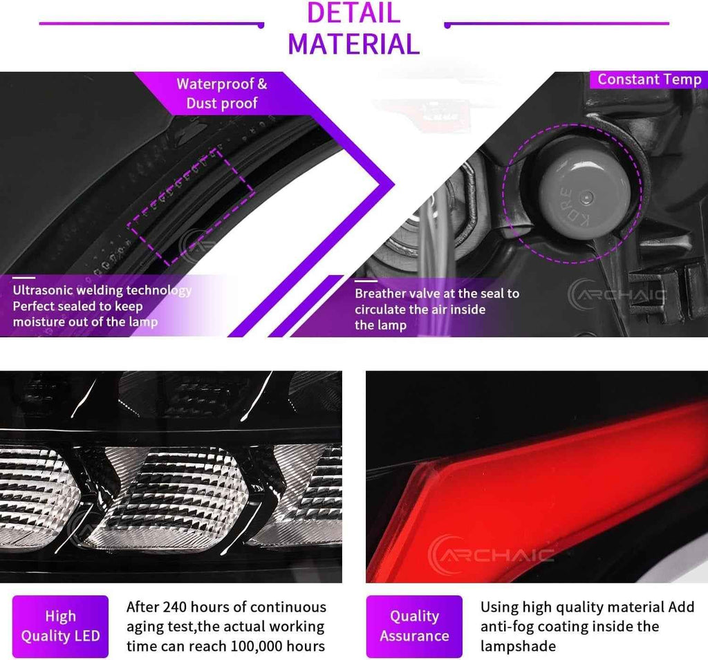 AC Pair LED DRL Rear lights Tail Lamps Range Rover Sport L494 MK2 SVR HST 13-22