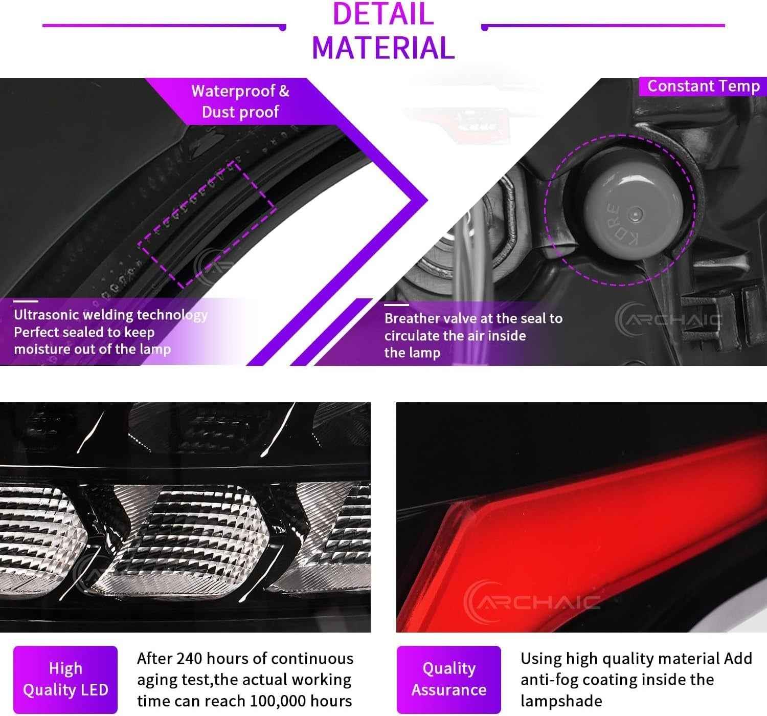 AC Pair LED DRL Rear lights Tail Lamps Range Rover Sport L494 MK2 SVR HST 13-22