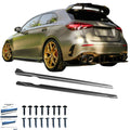 OW Side Skirt Extensions MERCEDES A Class A45 S Aero W177 19+ Gloss Black
