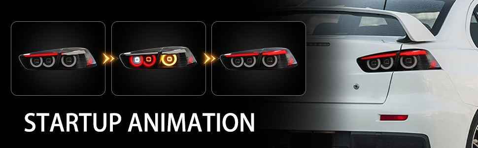 AC Pair Seq LED DRL Rear lights Tail Lamps Mitsubishi Lancer & EVO X 08-20