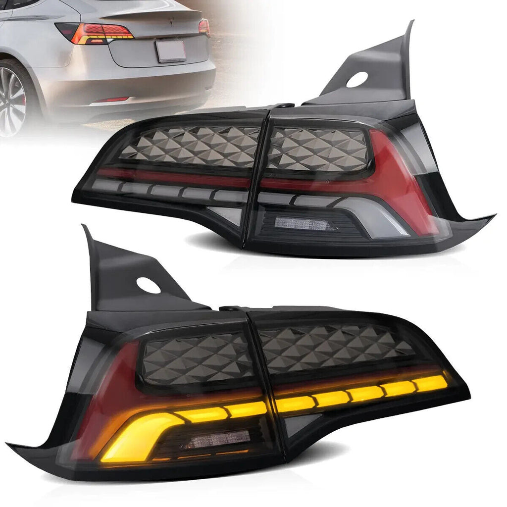 VLAND 17-22 Tesla Model 3 & 20-22 Tesla Model Y Lightbar LED DRL Rear Lights