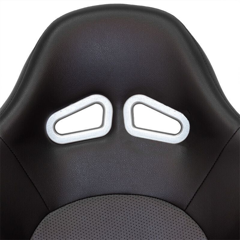 AUTOSTYLE PRO x1 Universal Bucket Seat Black Synth Leather Fibreglass Back