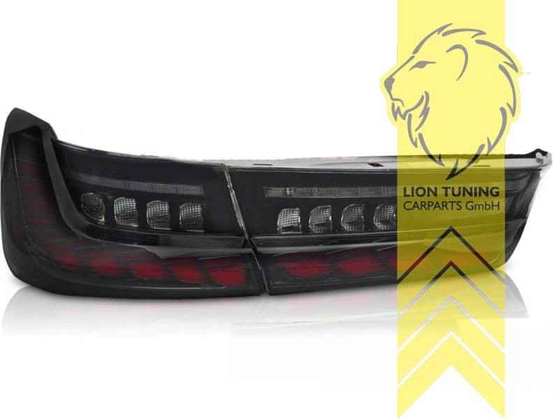 LTG Pair LED Dynamic Rear Lights Tail Lamps BMW 3 Series G20 + LCI 19+ Black LHD