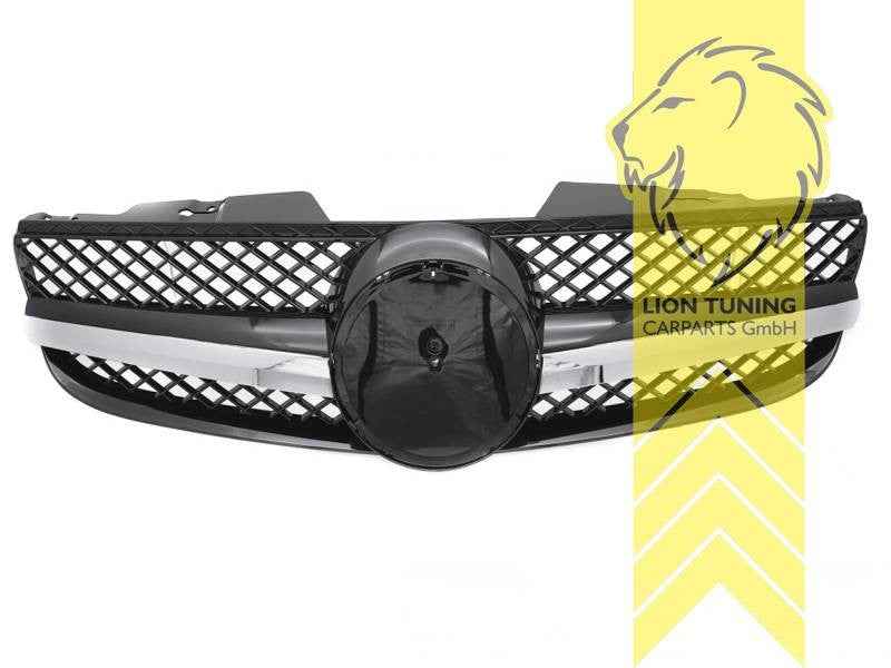LTG radiator grille Mercedes SL R230 Facelift glossy black chrome grill 05-12
