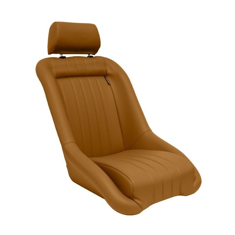 AS x1 Univ Classic Car Retro Kit Sports Fixed Back Bucket Seat Beige inc slides