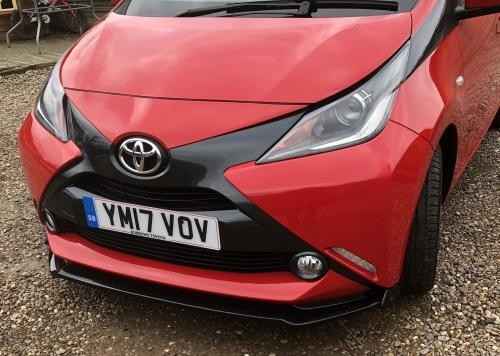 DTST UK Toyota Aygo Mk2 Front Bumper Lower Splitter Gloss Black 2014+