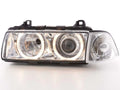 FKA Pair Xenon Angel Eyes Headlights E36 92-98 chrome DEPO Universal RHD LHD