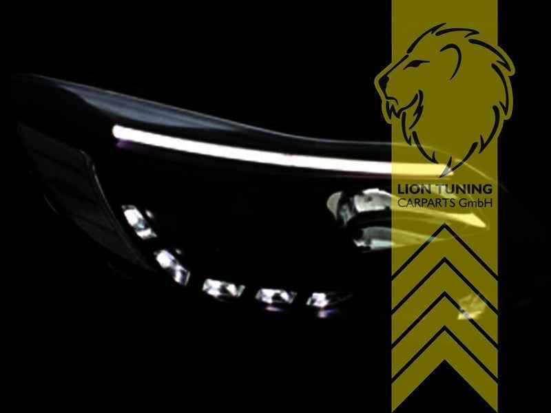 LTG Pair LED DRL Lightbar Headlights Ford Focus 3 11-14 black LHD