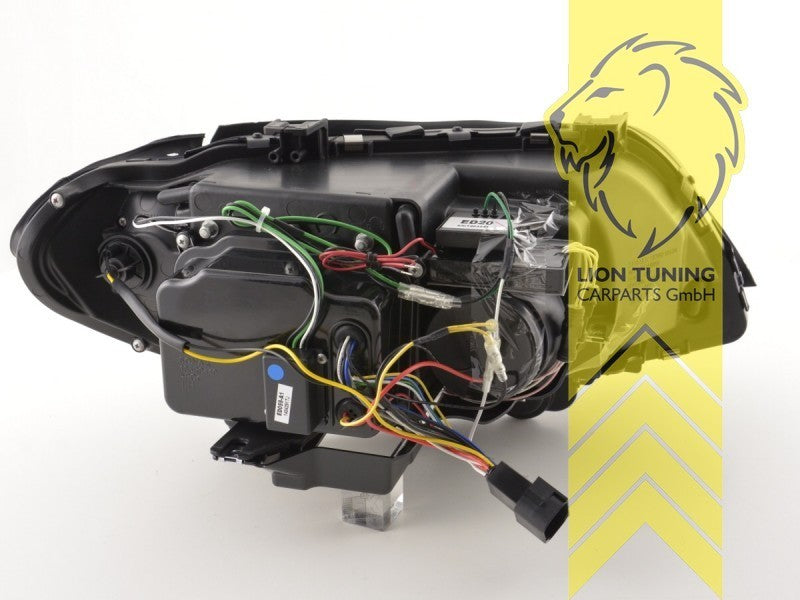 LTG Pair LED DRL CCFL XENON HID Halo Ring Headlights BMW X5 E53 03-06 Black LHD