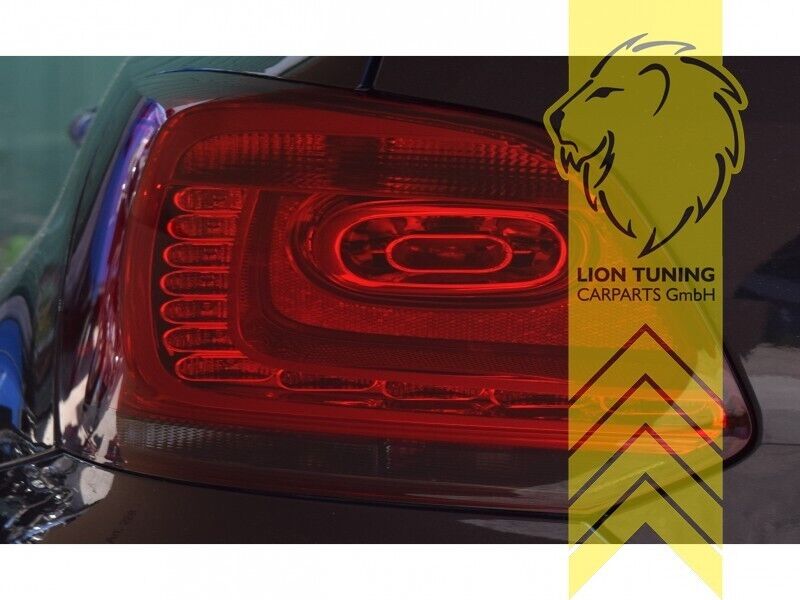 LT Pair LED Lightbar DRL Rear Lights Tail Lamps VW Polo 6R 09-14 red black LHD