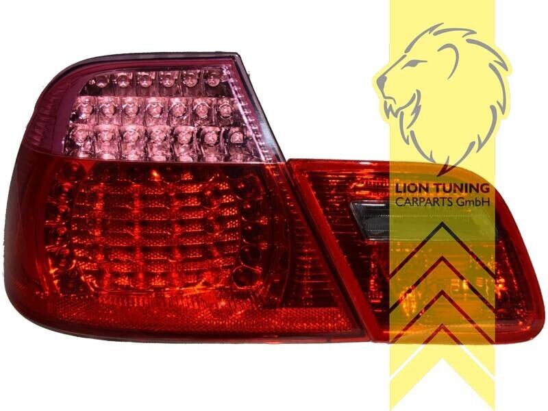 LT Pair LED Lightbar REAR LIGHTS Tail Lamps Lightbar BMW E46 Coupe 99-03 red LHD